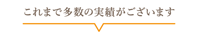 これまで多数の実績がございます